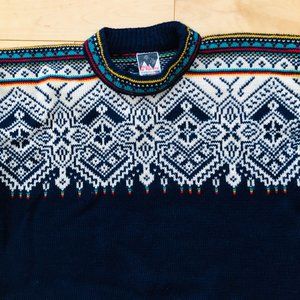 Dale of Norway Fair Isle Crew Neck Sweater Men L